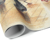 Moeder Goose Dancing met Santa Claus Cadeaupapier (Rol Hoek)