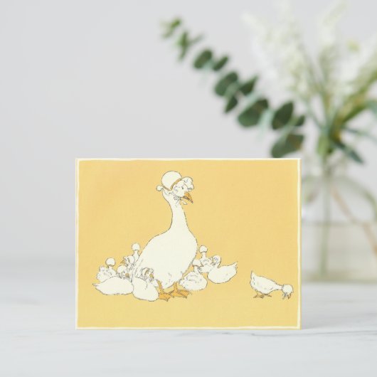 Moeder Goose en haar kleine Eeuwen Briefkaart (Staand voorkant)