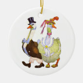 Moeder Goose en vader Gander Keramisch Ornament (Voorkant)