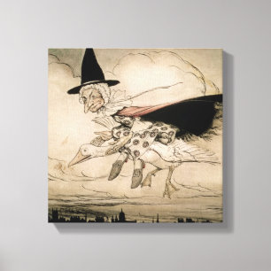 Moeder Goose, frontispion van 'Moeder Goose The Ol Canvas Afdruk