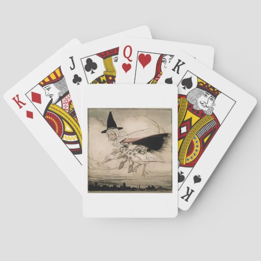 Moeder Goose, frontispion van 'Moeder Goose The Ol Speelkaarten (Achterkant)