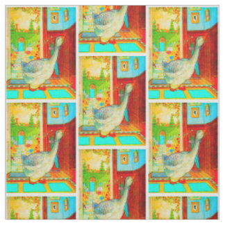 Moeder Goose in House Nursery Rhyme Stof
