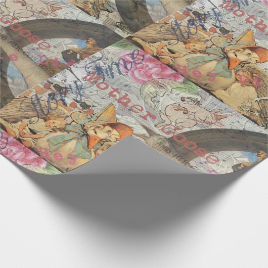 Moeder Goose Nursery Rhyme Fairy Tale Cadeaupapier (Hoek)