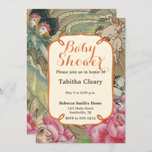 Moeder Goose Nursery Rhyme Fairy Tale Kaart (Voorkant / Achterkant)