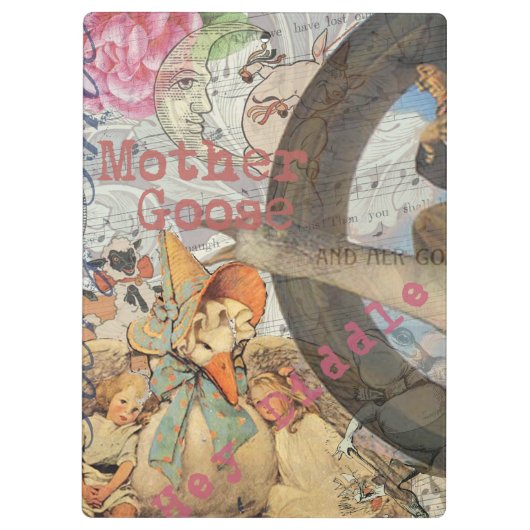 Moeder Goose Nursery Rhyme Fairy Tale Klembord (Achterkant)