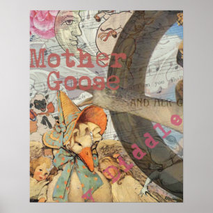 Moeder Goose Nursery Rhyme Fairy Tale Poster