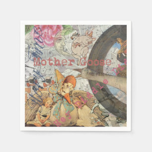 Moeder Goose Nursery Rhyme Fairy Tale Servet