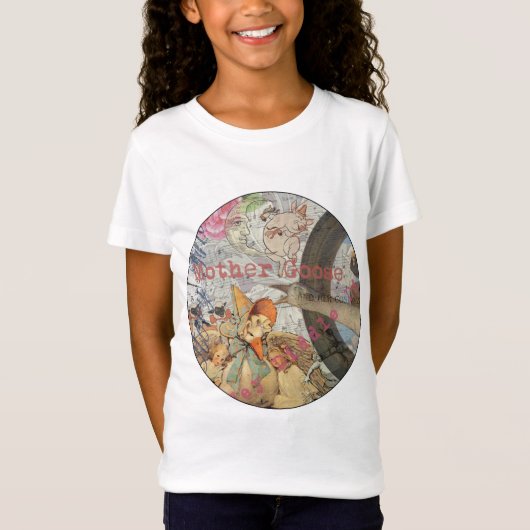 Moeder Goose Nursery Rhyme Fairy Tale T-shirt (Voorkant)