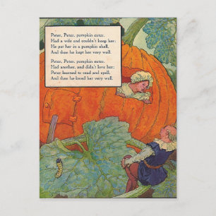 Moeder Goose uit 1920 - Peter Pumpkin Eater Briefkaart