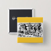 Moeder Goose Vierkante Button 5,1 Cm (Voorkant /achterkant)