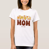 Moeder Groovy Bloem  Bloemen Moederdag T-shirt (Voorkant)