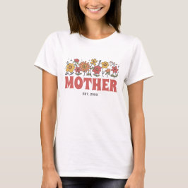 Moeder Groovy Bloem Bloemen Moederdag T-shirt