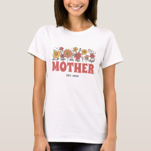 Moeder Groovy Bloem  Bloemen Moederdag T-shirt