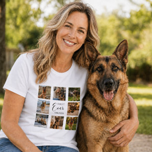 Moeder GSD-hond moeder foto collage Tri-Blend Shirt