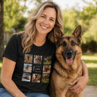 Moeder GSD-hond moeder foto collage zwart