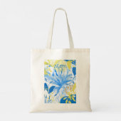 Moeder Handgeschilderde Bloemen Canvas tas (Achterkant)