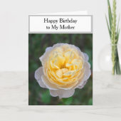 Moeder Happy Birthday Yellow Rose Kaart (Voorkant)