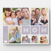 Moeder Hart Paarse Foto Collage Moederdag Fotoplaat (Voorkant)