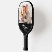 Moeder heeft leuk script foto opgesteld pickleball paddle (Links)