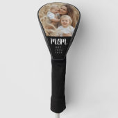 Moeder heeft modern schrift foto ingesteld golfheadcover (Voorkant)