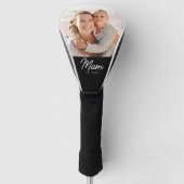 Moeder heeft moderne script fotoregel gevestigd golfheadcover (Voorkant)