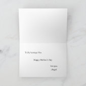 Moeder heeft Moederdag Moderne Script ingesteld Kaart (Binnen)