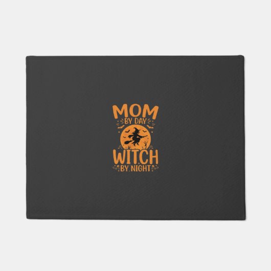 Moeder Heks Halloween Ontwerp Deurmat (Voorkant)