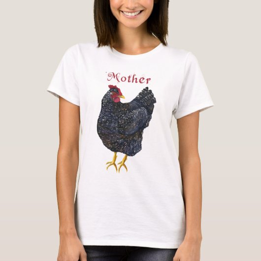 Moeder Hen (Barred Rock) T-shirt (Voorkant)