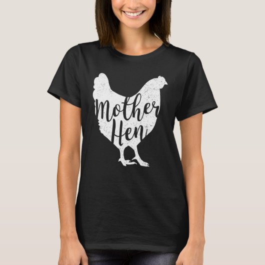 Moeder Hen Happy Moederdag Leuke Kip Voor Wo T-shirt (Voorkant)