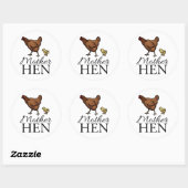 Moeder Hen Ronde Sticker (Vel)