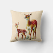 Moeder Herten en Fawn Kussen (Achterkant)