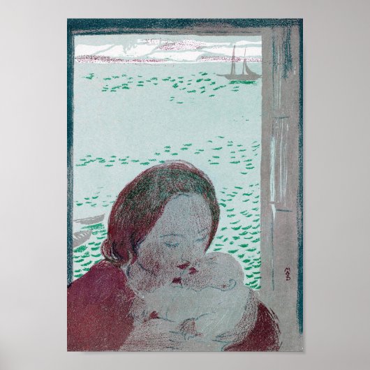 Moeder Holding Baby, Maurice Denis Poster (Voorkant)