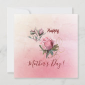 Moeder houdt een kinderplein vast feestdagenkaart (Achterkant)