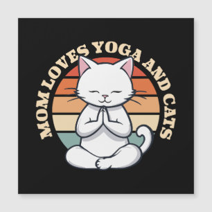Moeder houdt van katten en yoga