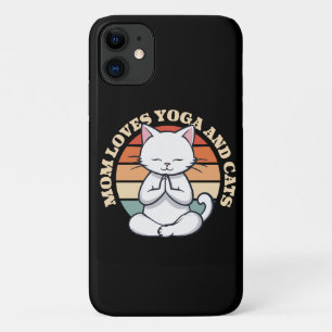 Moeder houdt van katten en yoga iPhone 11 hoesje