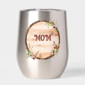 Moeder hout cirkel met bloemen (Achterkant)