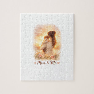Moeder & Ik Aquarel Zonsondergang Puzzel – Moederd