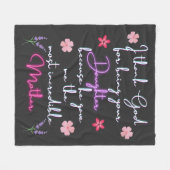 Moeder Ik dank God voor je dochter. Fleece Deken (Voorkant (Horizontaal))