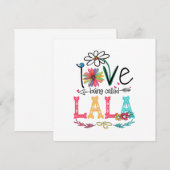 Moeder ik hou ervan om Lala Zonnebloem Verjaardag Kaart (Voorkant / Achterkant)