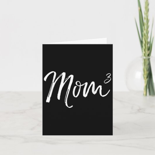 Moeder in het Kubusvormig Drie-eiige Moeder Van 3  Kaart (Voorkant)