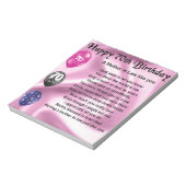 Moeder in het rechtengedicht - 70e verjaardag notitieblok (Gedraaid)