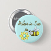 Moeder in rechte om te worden ronde button 5,7 cm (Voorkant /achterkant)