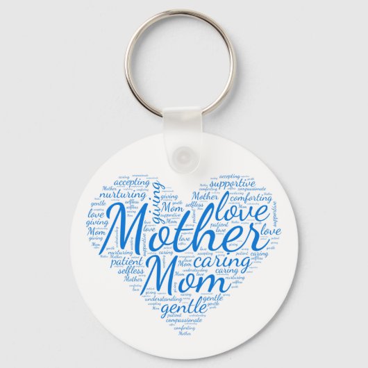 Moeder Inspirerend hardeswoorden Groot Sleutelhanger (Voorkant)