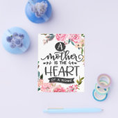 Moeder is het hart van een cadeau thuis, mam Birth Flyer (Enkel)