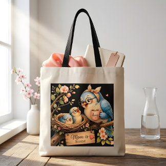Moeder is thuis Zwarte Budget Tote Tas Cadeau