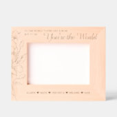 Moeder Jij bent de wereld Script Hart Kinder Namen Gegraveerde Lijstjes (Voorkant)