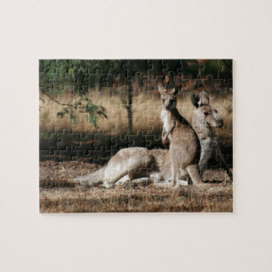 Moeder Kangaroo en Joey Relaxing Legpuzzel