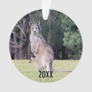 Moeder Kangaroo met Baby Joey in haar zak Ornament