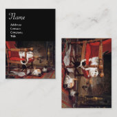 MOEDER KAT SPELEN MET KITTENS VISITEKAARTJE (Voorkant / Achterkant)