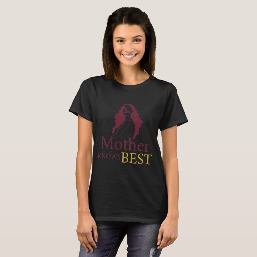 Moeder kent best Funny Gezegde Qoute Mama T-shirt (Voorkant volledig)